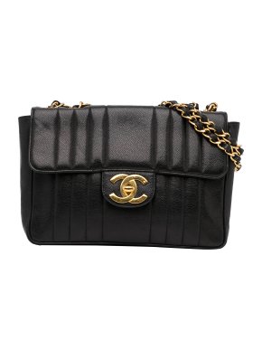 Chanel Caviar Vertical Quilted CC Flap Bag