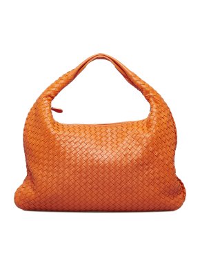 Bottega Veneta Orange Nappa Intrecciato Hobo Bag