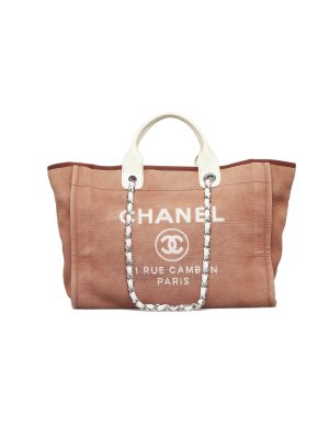 Chanel Deauville Canvas Tote Bag