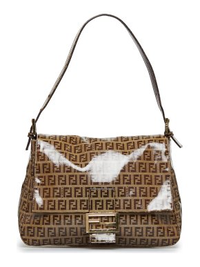 Fendi Vinyl Zucchino Mamma Forever Baguette Bag