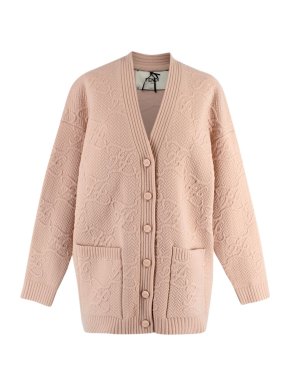 Fendi Wool Blend Ff Karligraphy Cardigan