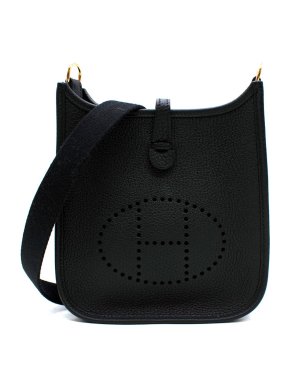 Hermes Mini Evelyne 16 TPM GHW Black Clemence Leather