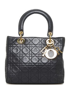 Lambskin Cannage Medium Lady Dior Bag