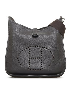 Hermes Chocolate Clemence Evelyne I GM PHW