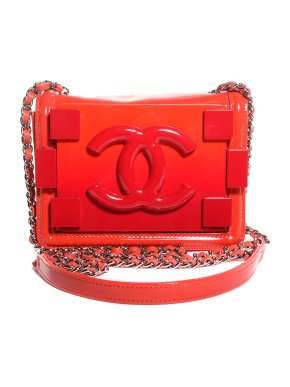 Chanel Plexiglass Patent Mini Boy Brick Flap Bag