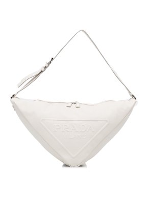 Prada Vitello Daino Large Triangle Shoulder Bag
