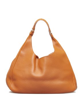 Bottega Veneta Orange Leather Campana Hobo Bag