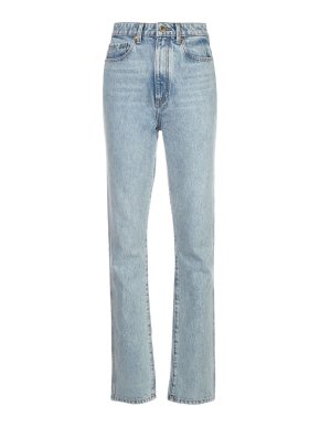 Khaite Daria Light Wash Denim Straight Jeans