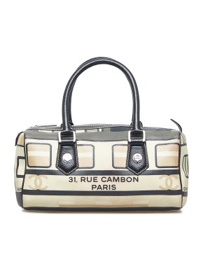 Chanel Le Train Leather Boston Bag