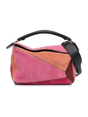 Loewe Medium Tricolor Suede Puzzle Bag