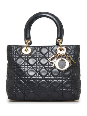 Lambskin Cannage Medium Lady Dior Bag