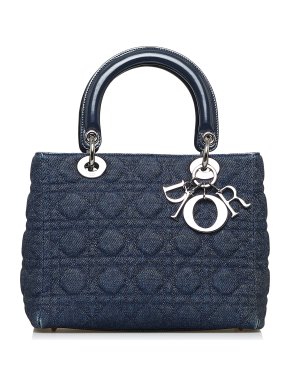 Denim Cannage Medium Lady Dior Bag