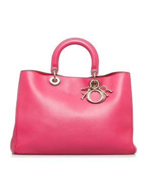 Pink Leather Large Diorissimo Tote Bag
