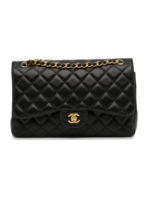 Chanel Lambskin Quilted Jumbo Double Flap Bag