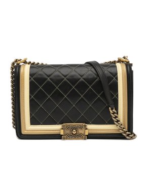 Chanel Tricolour Quilted Medium Boy Flap Bag
