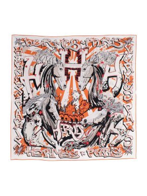 H Comme Hermes Printed Silk Scarf 70