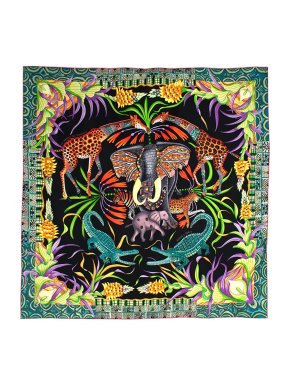 Hermes La Marche Du Zambeze Silk Scarf 90