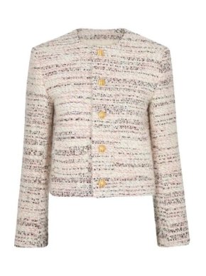 Celine Mohair Wool Short Tweed Jacket