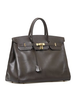 Hermes Brown Epsom Leather Vintage  Birkin 40 GHW