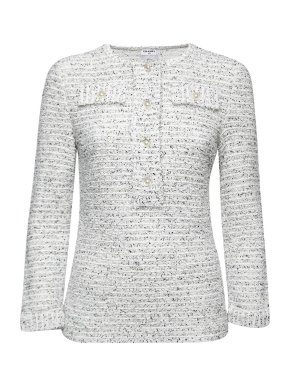 Chanel Paris-Seoul White Lesage Tweed Jumper