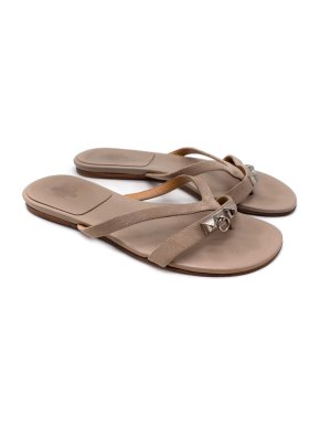 Hermes Suede Corfou Sandals