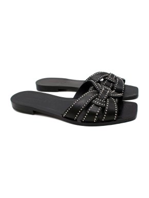 Saint Laurent Black Studded Sandal