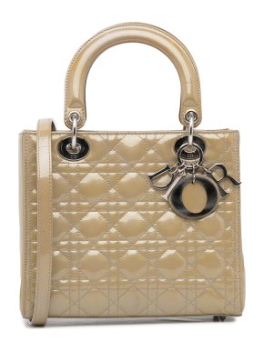 Patent Cannage Medium Lady Dior Bag