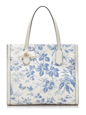 Gucci GG Ribbon Herbarium Printed Tote Bag