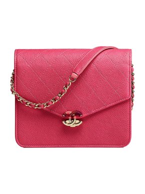 Chanel Caviar Quilted CC Square Wallet On Chain