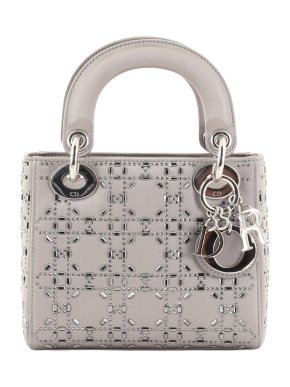 Crystal Embellished Satin Mini Lady Dior Bag