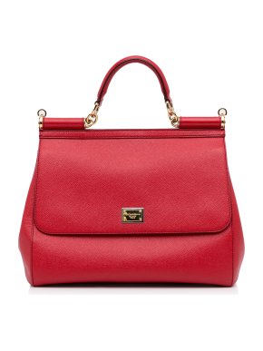 Dolce & Gabbana Red Medium Miss Sicily Bag