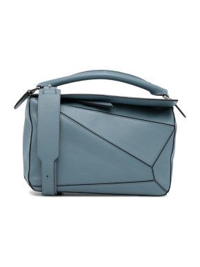 Loewe Blue Calfskin Large Puzzle Bag