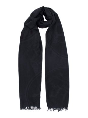 Hermes Cashmere & Silk New Libris Stole 75 x 210