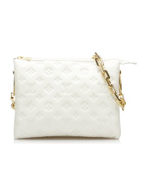 Louis Vuitton Lambskin Embossed Monogram Coussin MM Bag