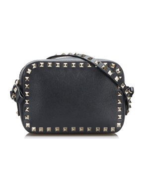 Valentino Garavani Rockstud Black Leather Crossbody Bag