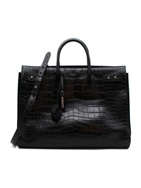 Saint Laurent Crocodile Embossed Large Sac De Jour Tote Bag