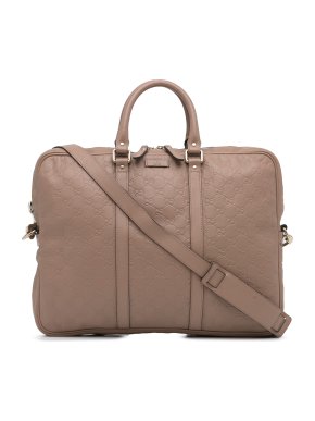 Guccissima Embossed Leather Briefcase