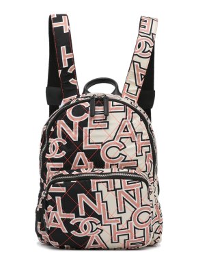 Chanel Logo Printed Nylon Backpack