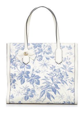 Gucci GG Ribbon Herbarium Printed Tote Bag