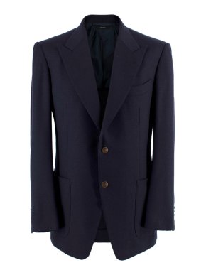 Tom Ford Indigo Wool & Mohair Single Breasted Blazer