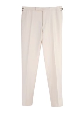 Tom Ford Cream Tailored Trousers