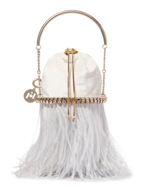 Rosantica Kingham Feather-embellished Top Handle Bag