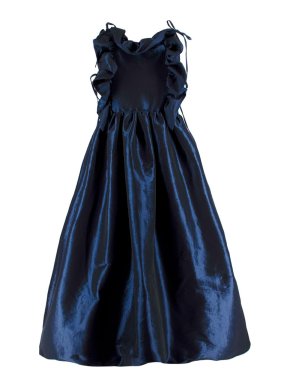 Kika Vargas Ramya Ruffled Silk Blend Taffeta Dress
