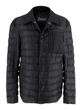 Herno Black Ultralight Shirt Down Jacket