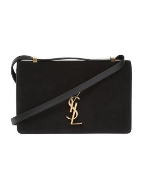 Saint Laurent Black Suede Dylan Shoulder Bag