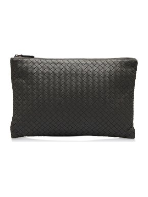 Bottega Veneta Nappa Intrecciato Zip Pouch