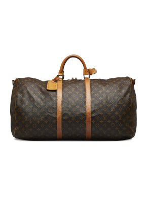Louis Vuitton Monogram Keepall Bandouliere 60 Duffle Bag