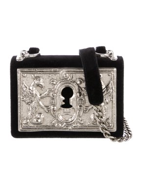 Prada Velluto Cahier Lock Trunk Crossbody Bag