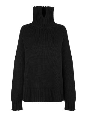 Harris Tapper Black Merino Wool Roberta Jumper