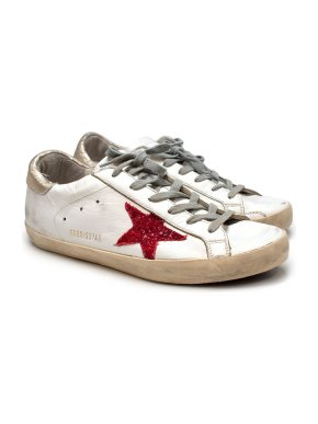 Golden Goose Superstar White Leather Trainers
